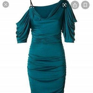 Catherine Malandrino Off the Shoulder Silk Dress